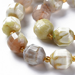 Natural Fire Crackle Agate Beads Strands&nbsp;G-T131-119