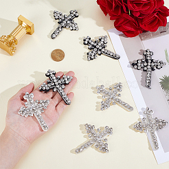8Pcs 2 Colors Rhinestone Cross Embroidery For Cloth Accessories&nbsp;FIND-HY0005-06