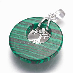 Synthetic Malachite Pendants&nbsp;G-F573-C01