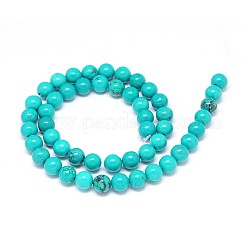 Natural Howlite Round Bead Strands&nbsp;X-TURQ-E022-38B-8mm