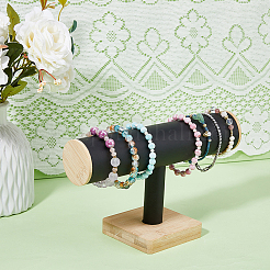 PU Imitation Leather T Bar Bracelet Display Stands&nbsp;BDIS-WH0003-28