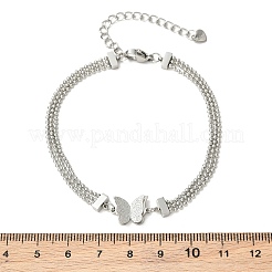 304 Stainless Steel Multi-strand Ball Chain Bracelets&nbsp;BJEW-D429-01P