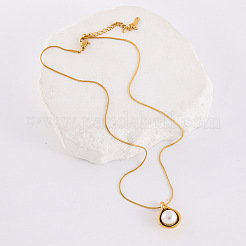 Elegant 304 Stainless Steel Teardrop Leaf Pendant Necklaces&nbsp;LS-AK2921