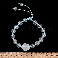 Adjustable Natural Quartz Crystal Braided Bead Bracelets&nbsp;BJEW-L713-A01