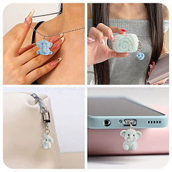 6Pcs 3 Styles Flocky Animal Resin Pendants&nbsp;FIND-TA0009-89