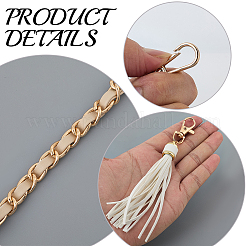1Pc Imitation Leather Alloy Purse Chains&nbsp;DIY-CL0002-25C