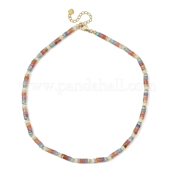 Natural Mixed Gemstone Heishi Beaded Necklaces for Women&nbsp;NJEW-JN06423