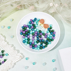 200Pcsg Ocean Mix Pearlized Glass Pearl Beads&nbsp;HY-HY0001-03A