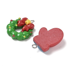 Christmas Theme Opaque Resin Pendants&nbsp;RESI-I344-03P