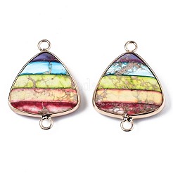 Rainbow Color Natural Imperial Jasper Link Connectors&nbsp;G-S359-332