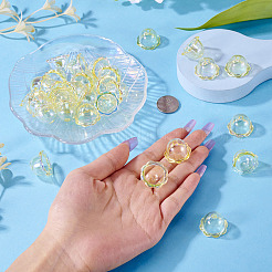 30Pcs UV Plating Acrylic Bead Caps&nbsp;PACR-TA0001-17D