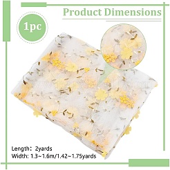 1Pc Flower Pattern Milk Fiber Mesh Fabric&nbsp;DIY-UN0006-50A