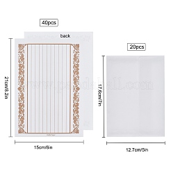 Rectangle with Pattern Letter Writing Stationery Paper&nbsp;DIY-CP0004-58