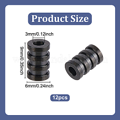 12Pcs 304 Stainless Steel Tube Beads&nbsp;STAS-UN0062-80