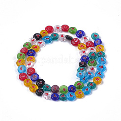 Handmade Lampwork Beads Strands&nbsp;X-LAMP-S191-07