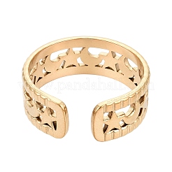 304 Stainless Steel Open Cuff Rings for Women&nbsp;STAS-N125-26E-G