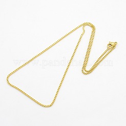 Unisex 304 Stainless Steel Box Chain Necklaces&nbsp;STAS-O037-71G