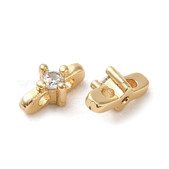 Rack Plating Brass Cubic Zirconia Multi-Strand Links&nbsp;KK-K376-02