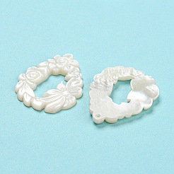 Natural Sea White Shell Pendants&nbsp;SHEL-D079-03