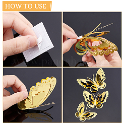 3Sets 3D Butterfly PVC Mirrors Wall Stickers&nbsp;DIY-CN0001-86C