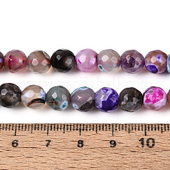 Dyed & Heated Natural Fire Crackle Agate Beads Strands&nbsp;G-N359-01A-01