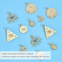 12Pcs 6 Style Brass Pendants&nbsp;KK-FH0004-31