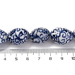 Handmade Blue and White Porcelain Beads&nbsp;PORC-I027-16D