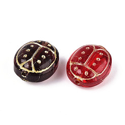 Ladybug Glass Beads&nbsp;GLAA-T025-49M