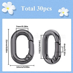 30Pcs Zinc Alloy Spring Gate Rings&nbsp;FIND-SC0010-83C