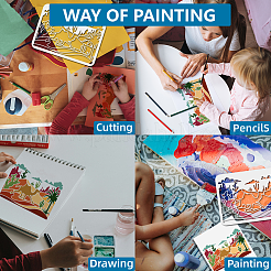 1Pc PET Hollow Out Drawing Painting Stencils&nbsp;DIY-MA0004-78A