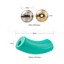 DIY Curved Tube Beads Jewelry Making Finding Kit&nbsp;DIY-FS0002-22