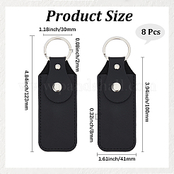 8Pcs PU Leather USB Drive Storage Case Keychain&nbsp;AJEW-CY0002-97