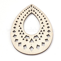Undyed Wood Big Pendants&nbsp;X-WOOD-T008-39