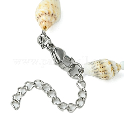 Handmade Shell & Synthetic Turquoise Beaded Bracelets for Women&nbsp;BJEW-TA00570
