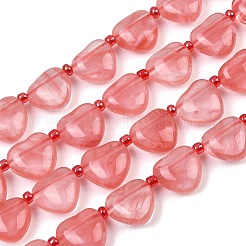 Cherry Quartz Glass Beads Strands&nbsp;G-NH0069-A06