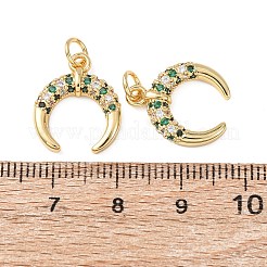 Brass Micro Pave Cubic Zirconia Pendants&nbsp;KK-C143-07G