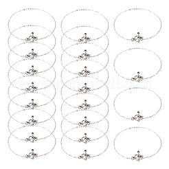 Brass Heart Link Chain Bracelets&nbsp;BJEW-TAC0027