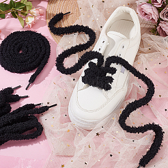 4 Pairs Plush Cloth Shoelaces&nbsp;AJEW-HY0002-72B