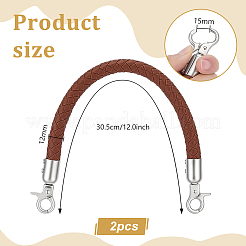 Braided Round Imitation Leather Bag Handles&nbsp;FIND-WH0139-955B