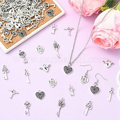 100Pcs 10 Styles Tibetan Style Alloy Pendants&nbsp;TIBEP-CJ0003-57