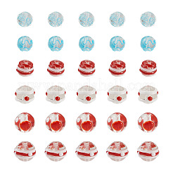 30Pcs 6 Style Handmade Bumpy Lampwork Beads&nbsp;LAMP-CD0001-19