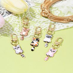 Cat Alloy Enamel Pendant Decorations&nbsp;HJEW-FZ00010