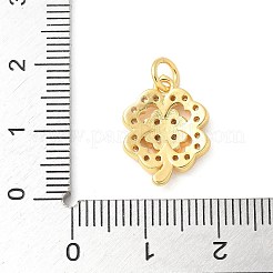 Brass Micro Pave Cubic Zirconia Pendants&nbsp;KK-U053-21G