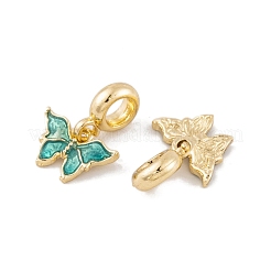 Rack Plating Alloy Enamel European Dangle Charms&nbsp;FIND-C055-12G