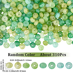 304Pcs 4 Colors Glass Beads Strands&nbsp;GLAA-SC0003-29A
