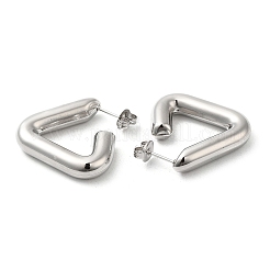 Non-Tarnish 304 Stainless Steel Triangle Stud Earrings&nbsp;EJEW-Z022-11P