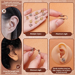 20Pcs 304 Stainless Steel Spiral Pad Cuff Earrings&nbsp;KK-UN0005-21