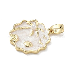 Brass Enamel Pendants&nbsp;KK-K368-60G