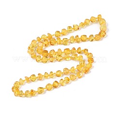 Natural Amber Nuggets Beaded Necklaces&nbsp;NJEW-T019-10