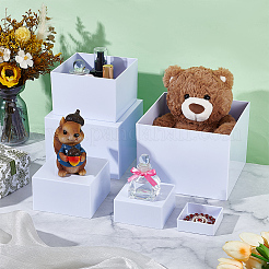 6Pcs 6 Sizes Square Acrylic Packing Box Sets&nbsp;CON-WH0110-302